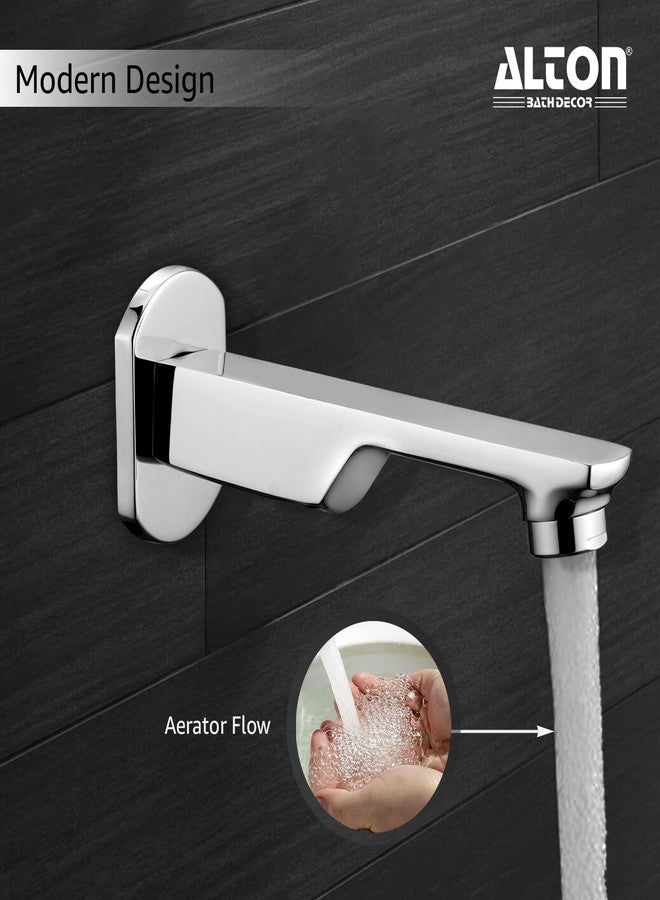 ALTON QDRL5905, Brass, Bath Tub Spout with Wall Flange, Silver - Image 3